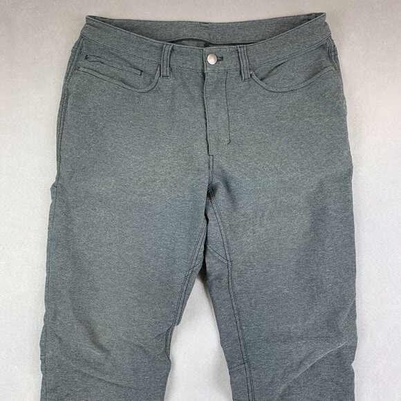 Lululemon Mens 31 Gray Heathered Chino ABC Pant Skinny Tech Canvas Tapered 31x34 - Picture 2 of 10
